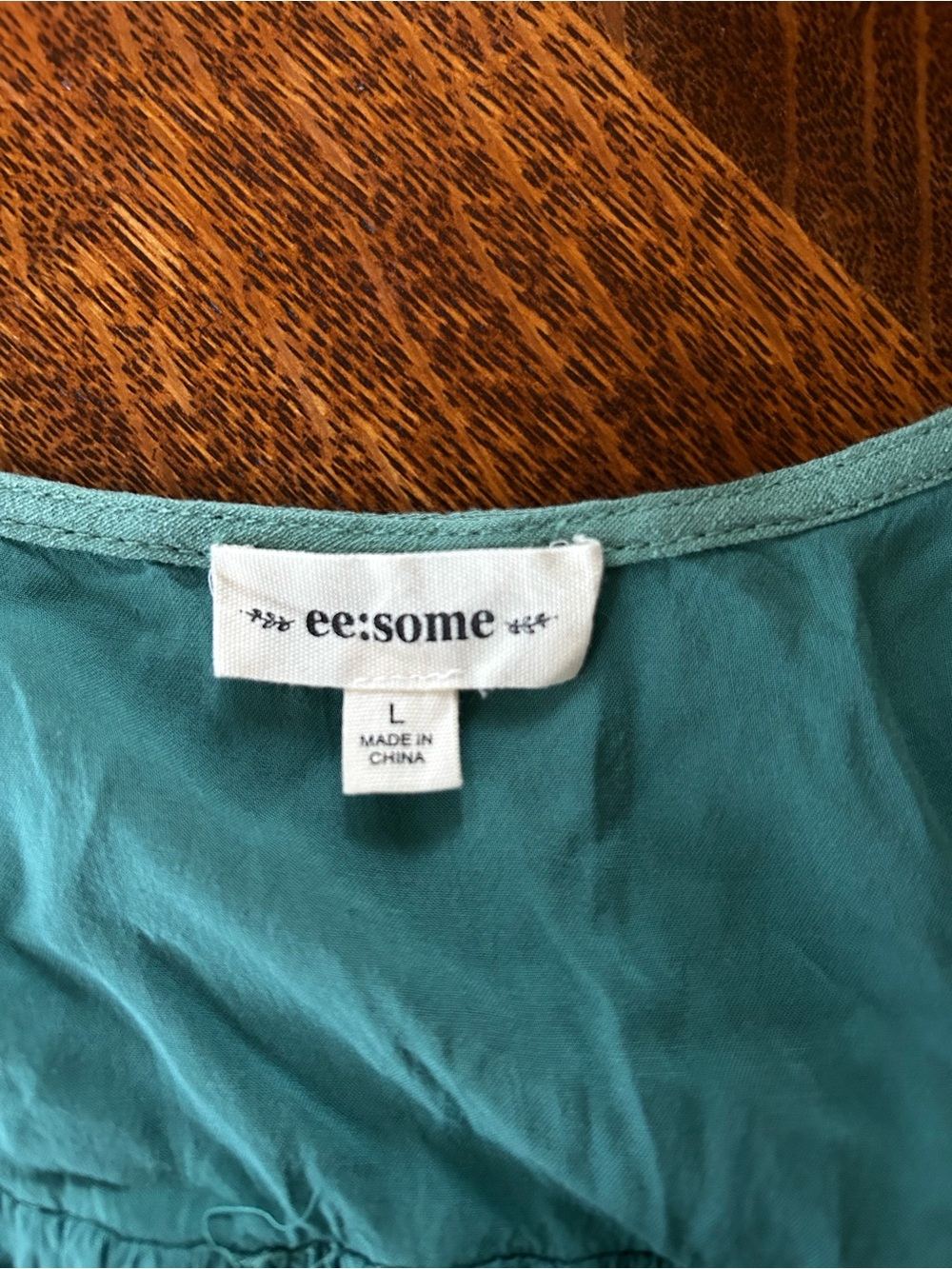 eesome Teal Green V‑Neck High‑Low Ruffle Maxi Dress - Picture 13 of 14